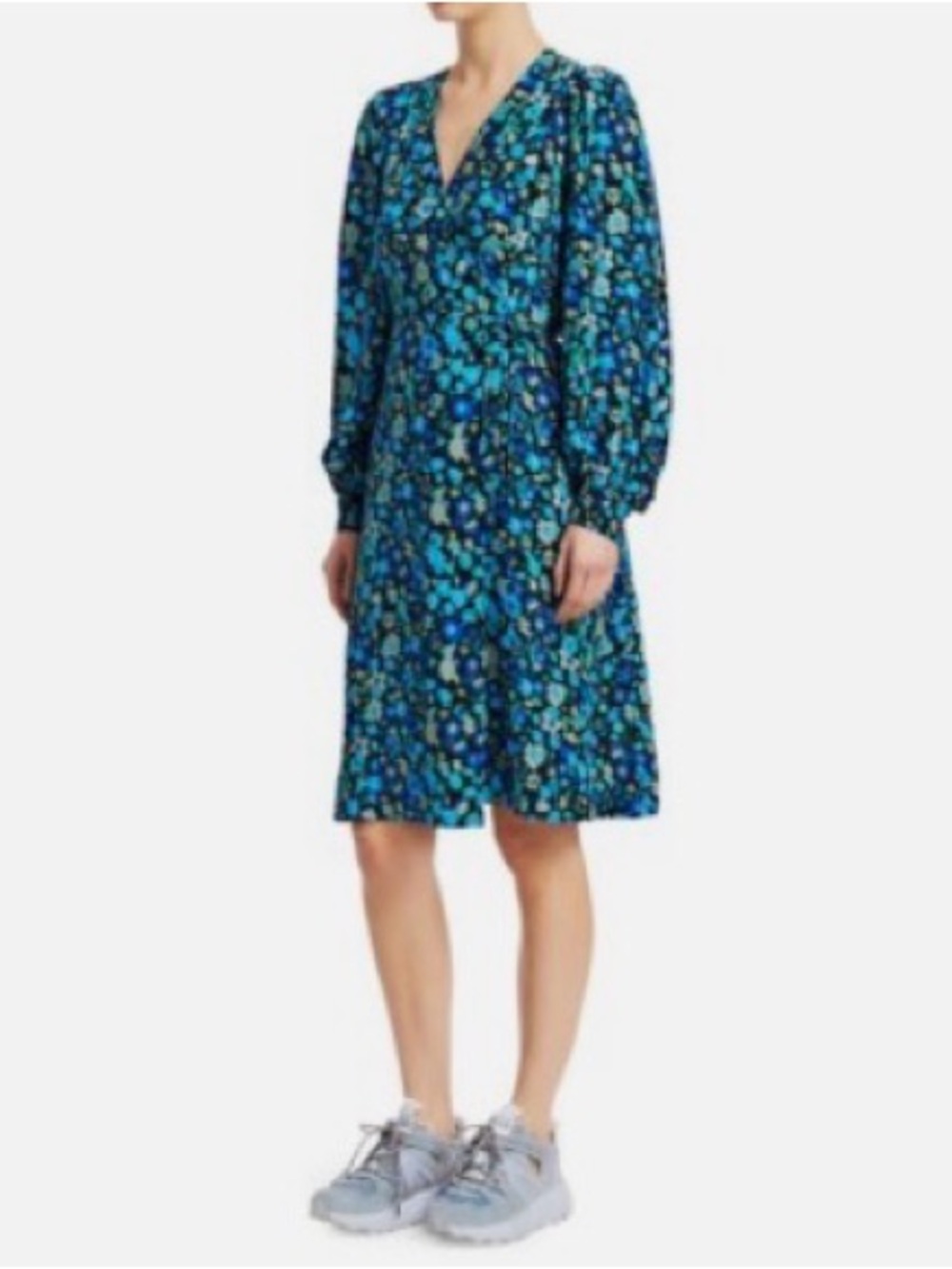 Perfect Ganni floral wrap midi dress 36